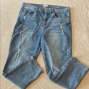 Nicole Miller SOHO Jeans High Rise Skinny Crop  Stretch Size 14